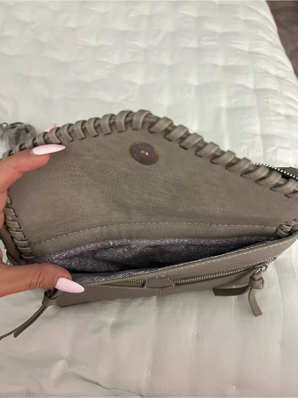 NWT Madison West Gray crossbody purse